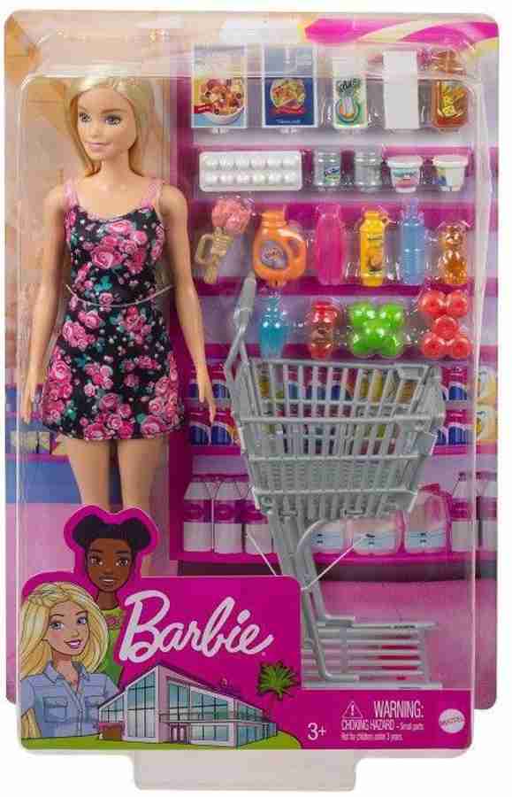 MATTEL Barbie Doll Shopping Time Playset Blonde Barbie Doll