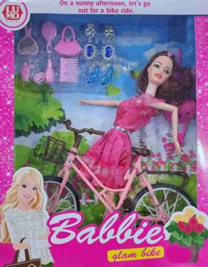 Tarak Barbie Cycle doll set 3D Eyes movable Hands Gifts for Kids Barbie Cycle doll set 3D Eyes movable Hands Gifts for Kids Buy dolls toys in India
