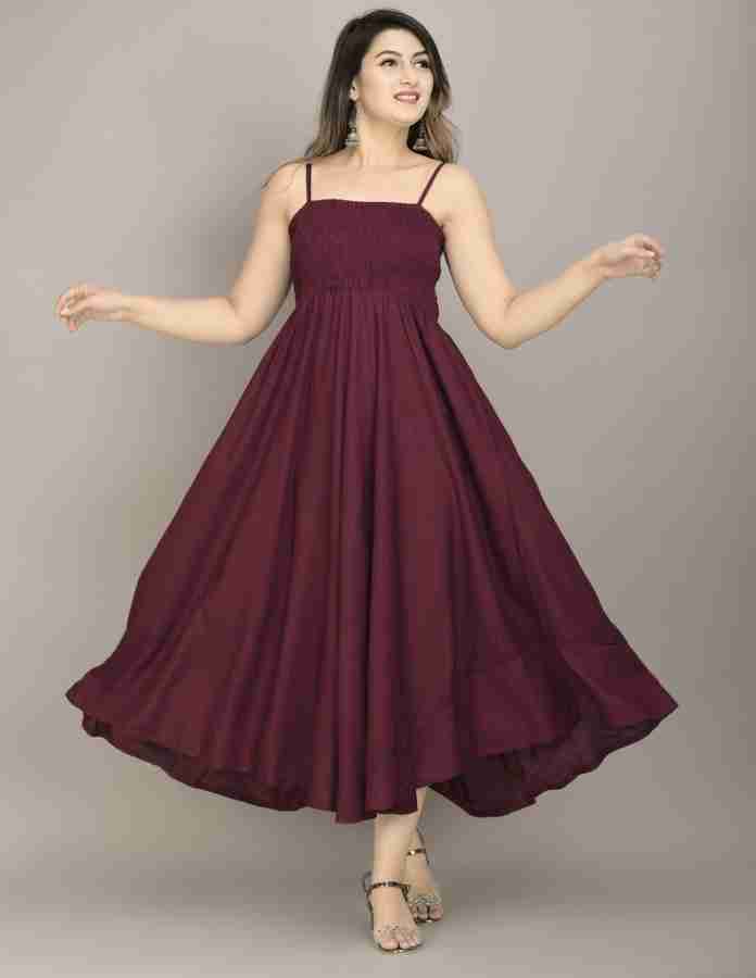 one amore Women A line Maroon Dress Buy one amore Women A line Maroon Dress Online at Best Prices in India Flipkart