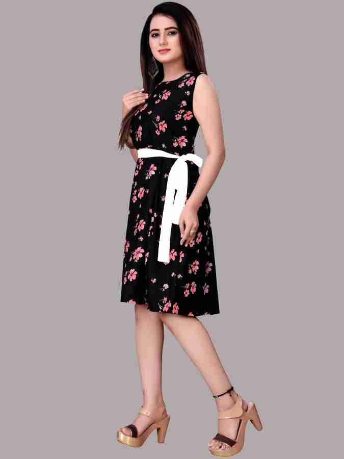 Pink black and white dress clearance