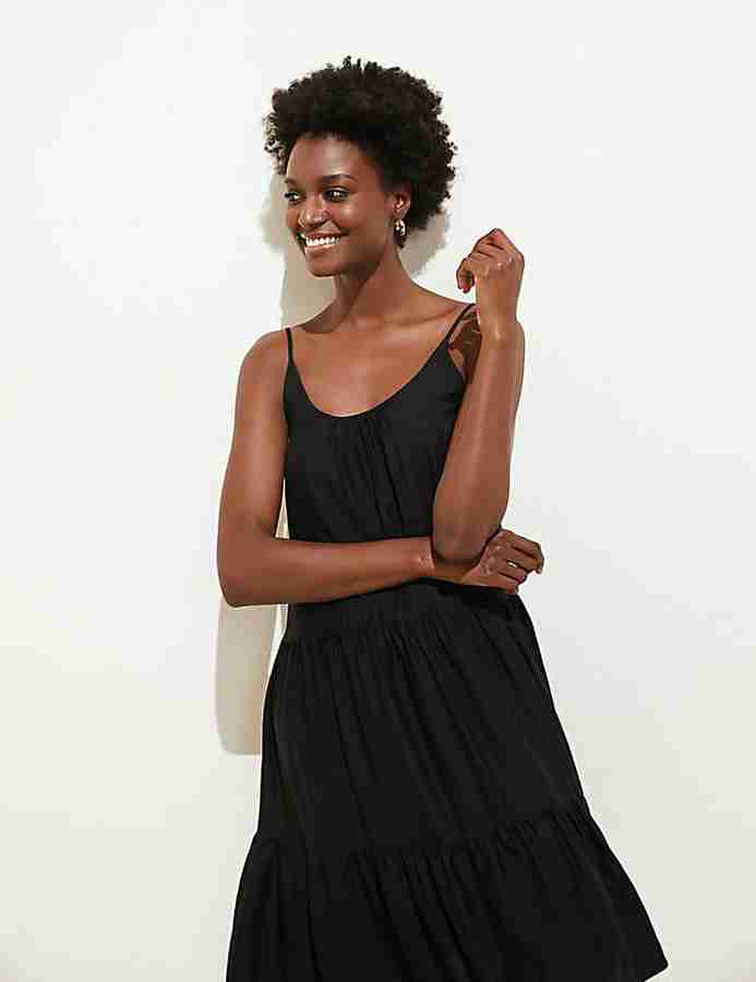 MARKS SPENCER Women Fit and Flare Black Dress Buy MARKS SPENCER Women Fit and Flare Black Dress Online at Best Prices in India Flipkart