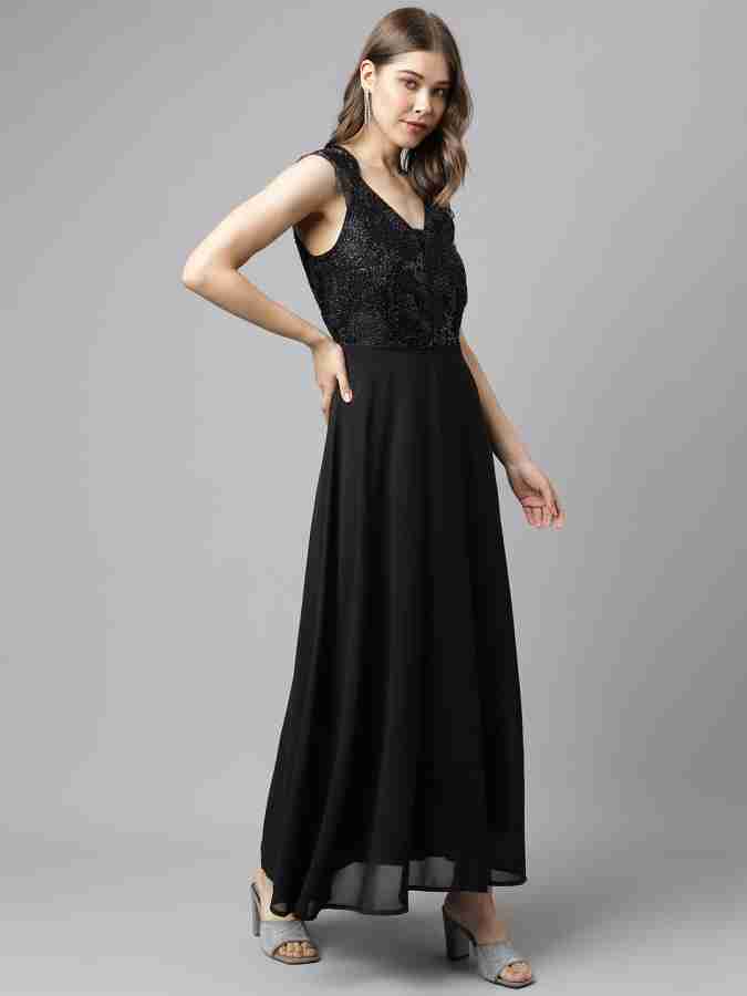 LATIN QUARTERS Women Maxi Black Dress Buy LATIN QUARTERS Women Maxi Black Dress Online at Best Prices in India Flipkart