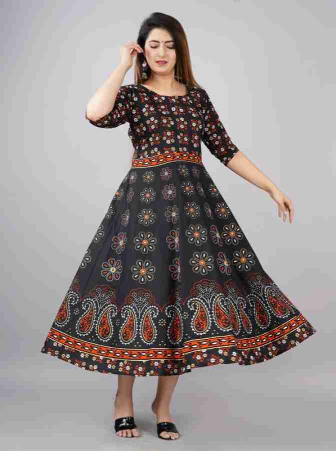 Jaipuri Fashionista Women Maxi Black Dress Buy Jaipuri Fashionista Women Maxi Black Dress Online at Best Prices in India Flipkart