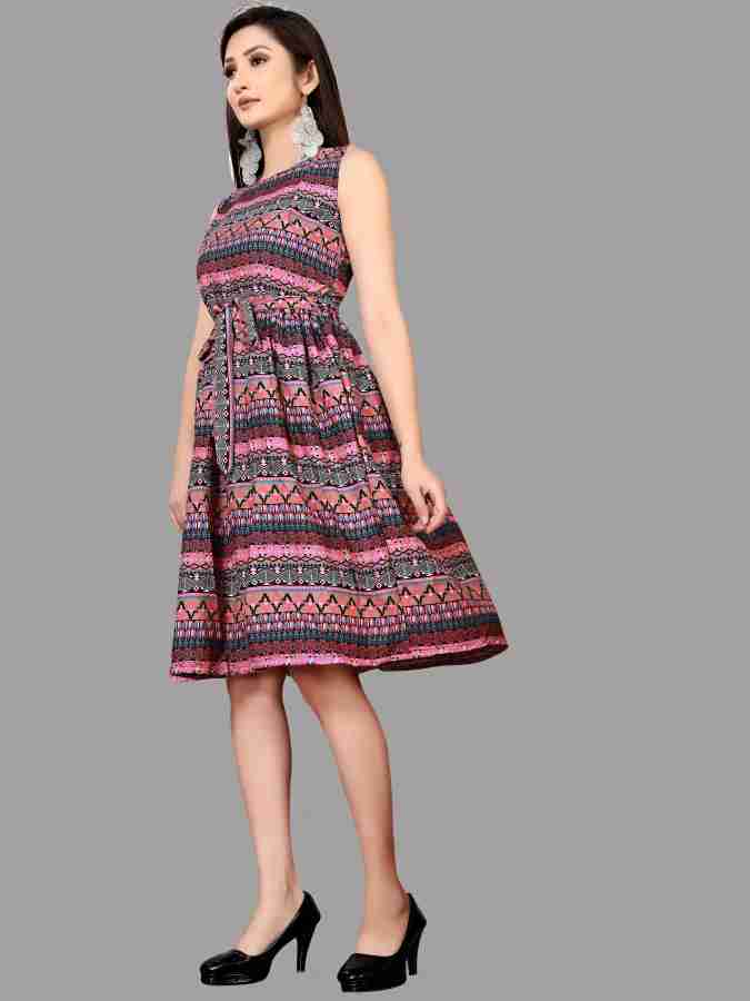 Modli 20 Fashion Women Fit and Flare Multicolor Dress Buy Modli 20 Fashion Women Fit and Flare Multicolor Dress Online at Best Prices in India Flipkart