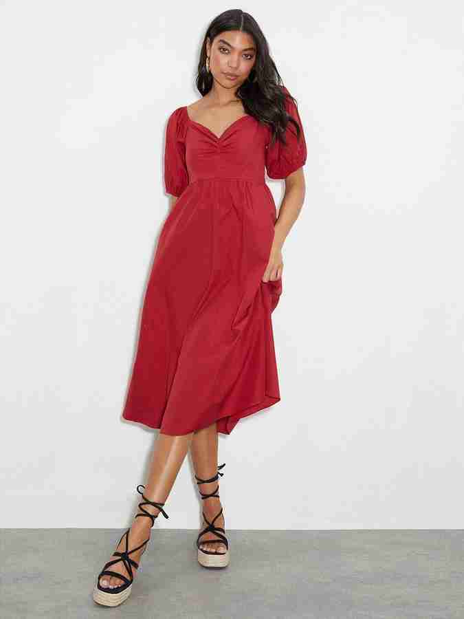 DOROTHY PERKINS Women A line Red Dress Buy DOROTHY PERKINS Women A line Red Dress Online at Best Prices in India Flipkart