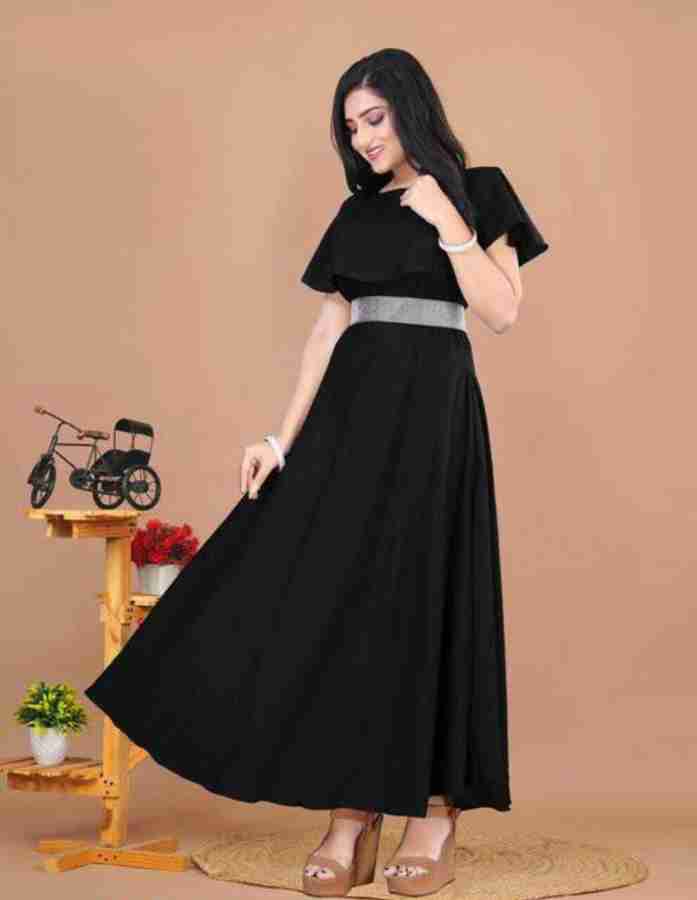 Black maxi dress flipkart deals