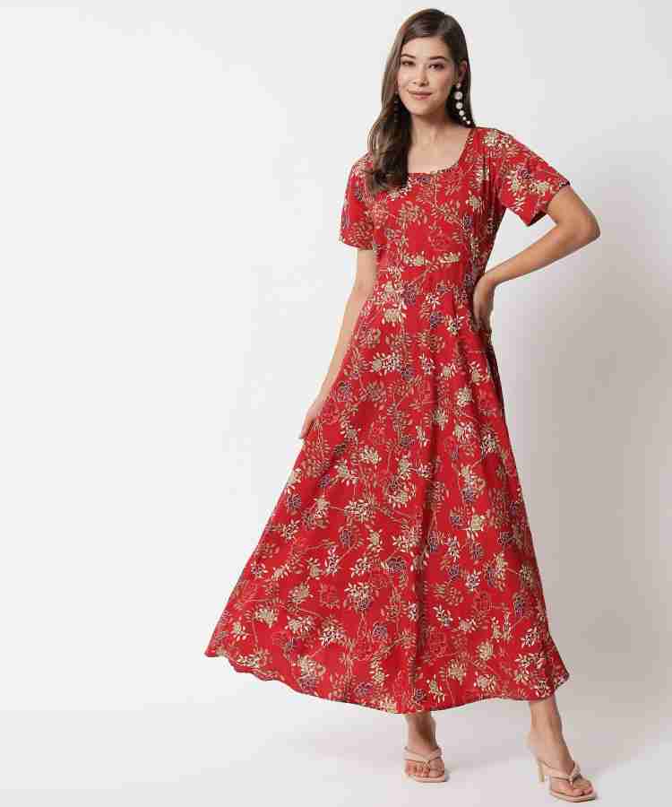 raabta Women Maxi Red Dress Buy raabta Women Maxi Red Dress Online at Best Prices in India Flipkart