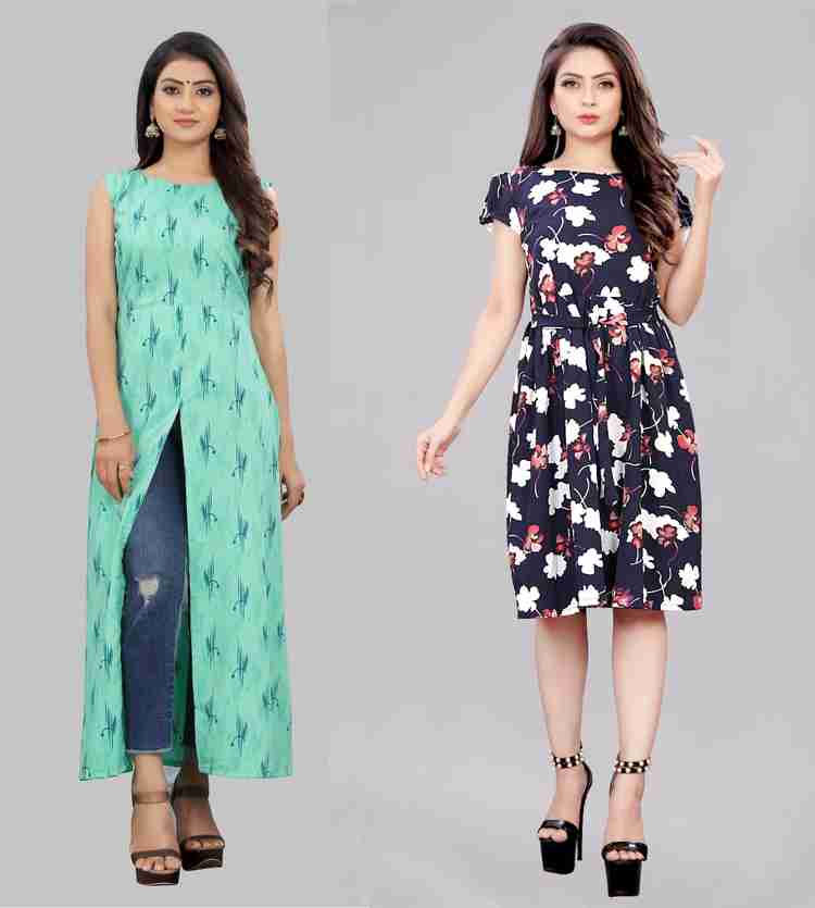 tanvi creation Women Fit and Flare Green Dress Buy tanvi creation Women Fit and Flare Green Dress Online at Best Prices in India Flipkart
