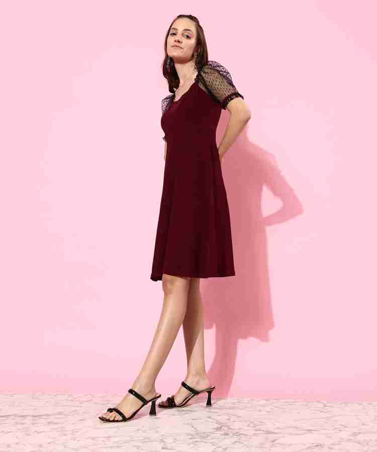 Miss chase hot sale maroon dress