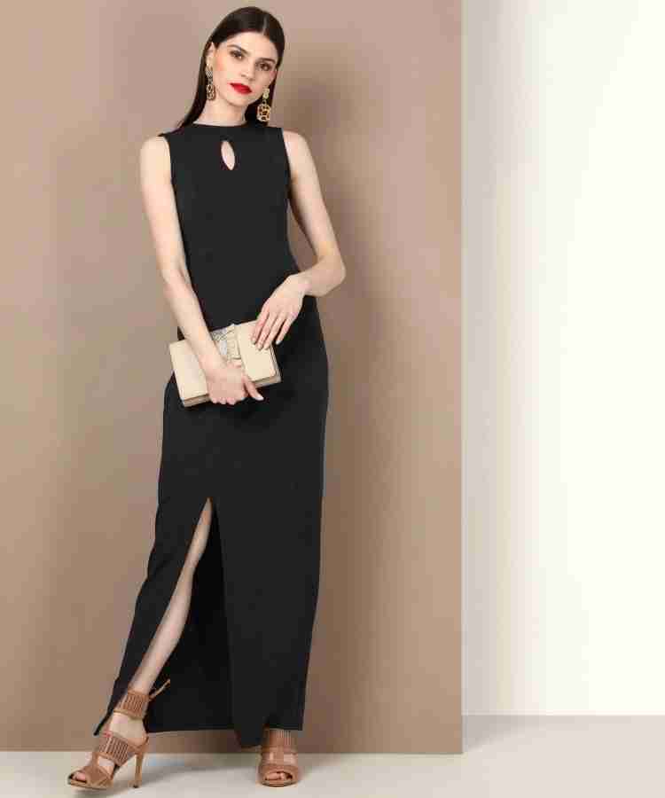 VAIDEHENTERPRIS Women Gown Black Dress Buy VAIDEHENTERPRIS Women Gown Black Dress Online at Best Prices in India Flipkart