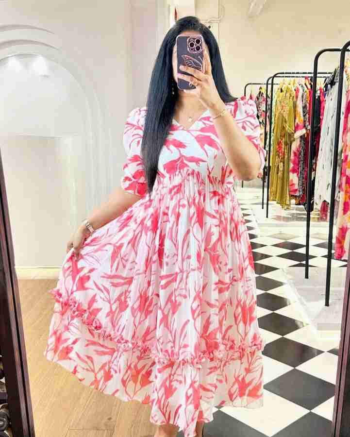 SHANOOR TEXTILE Women Gown Pink Dress Buy SHANOOR TEXTILE Women Gown Pink Dress Online at Best Prices in India Flipkart
