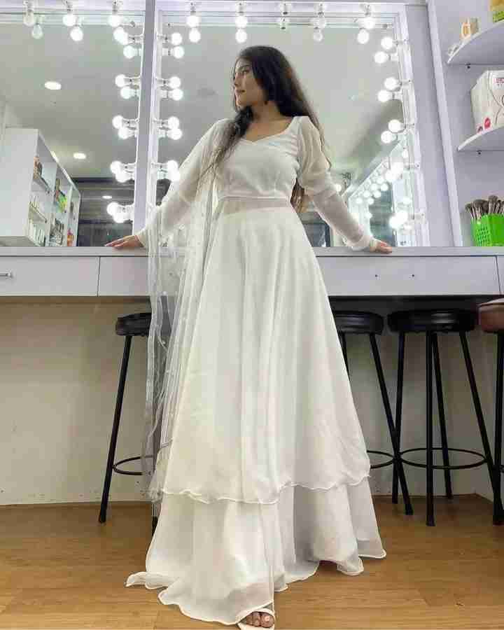 Flipkart white wedding gowns clearance