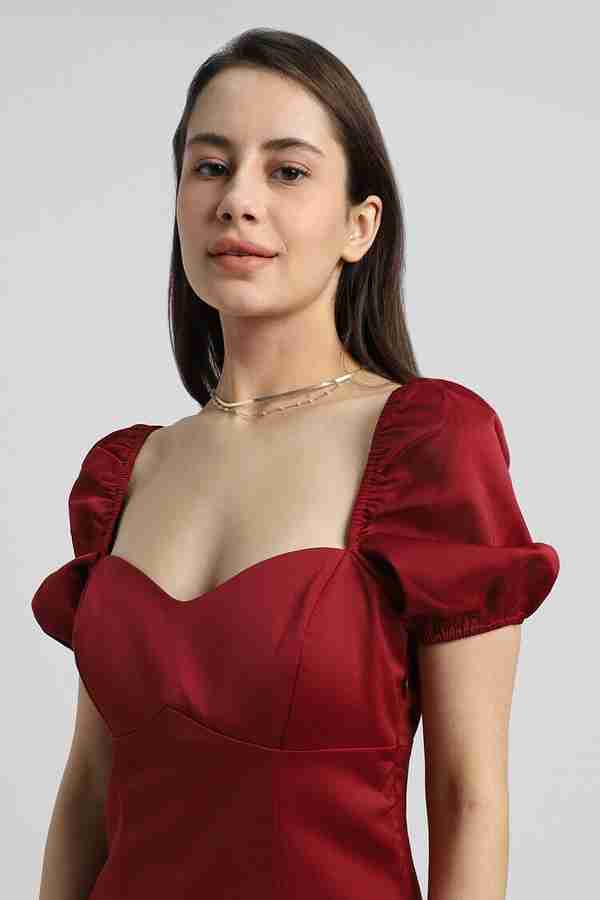 FOREVER 21 Women A line Maroon Dress Buy FOREVER 21 Women A line Maroon Dress Online at Best Prices in India Flipkart