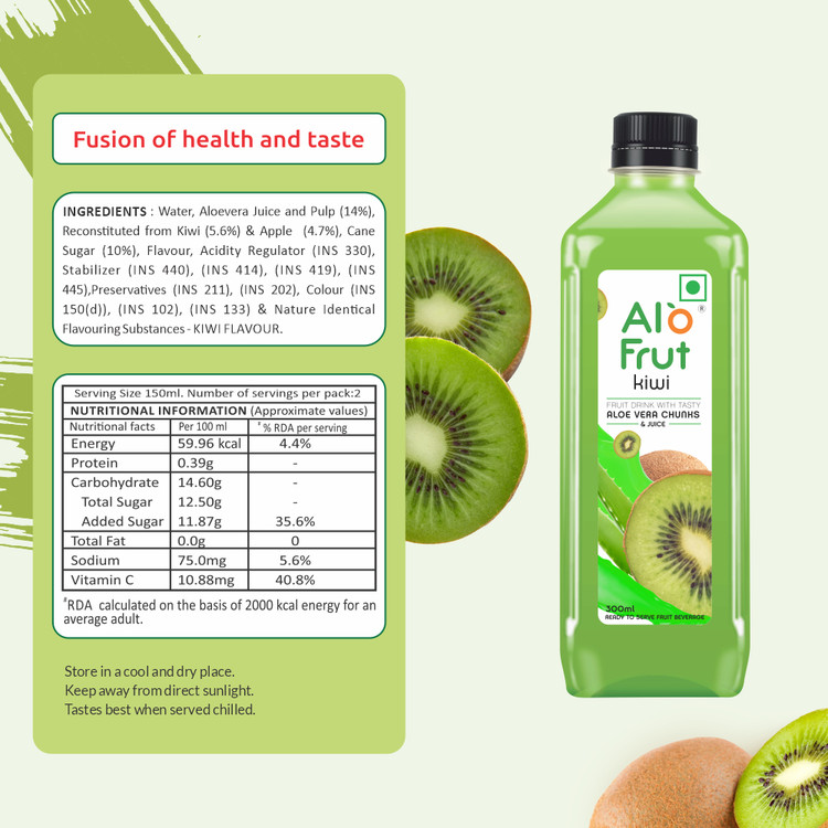 Bottle Alo Frut Kiwi Alofrut Kiwi Alovera Juice