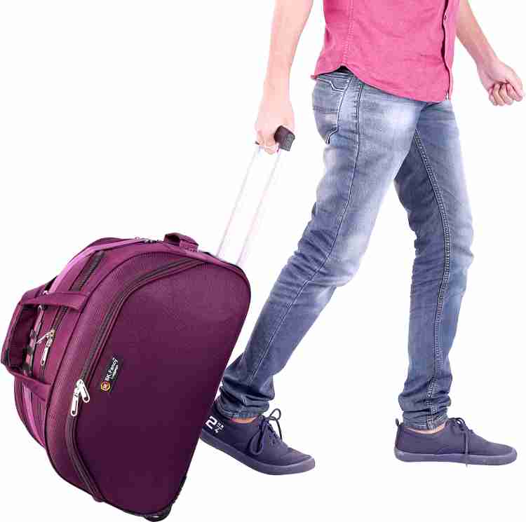 SK Fancy Luggage Small Cabin Luggage - Antiscratch Trolley Bag Polyester  Travel Suitcase Expandable Cabin Suitcase - 21 inch Purple - Price in India