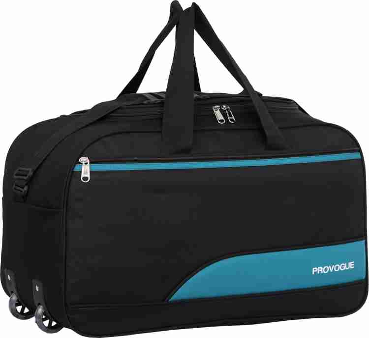 PROVOGUE Expandable PRO 20INCH Travel bag Waterproof Polyester Lightweight 50 L luggage with 2 Wheel Duffel With Wheels Strolley Black Price in India Flipkart