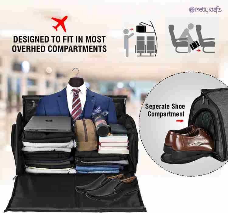 Duffle bag with suit compartment outlet