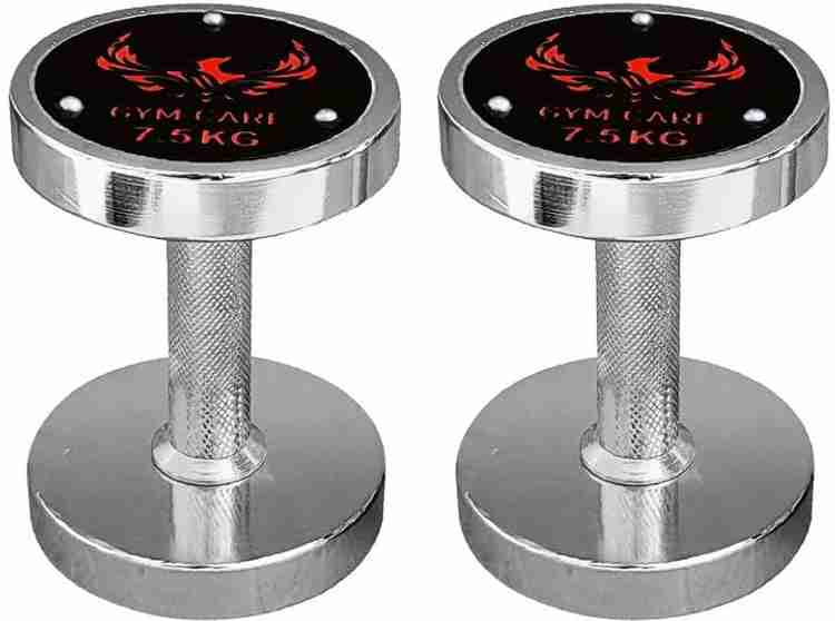 GYM CARE Stainless Steel Premium Quality Dumbbells Set for Home Gym Workout 7.5kg x 2 Fixed Weight Dumbbell Buy GYM CARE Stainless Steel Premium Quality Dumbbells Set for Home