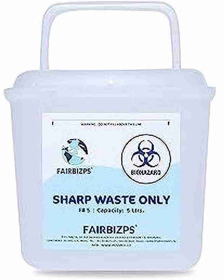 FAIRBIZPS Bio-Medical Sharps Container for Needles, Glass Waste and Metalic  Implants-5 Ltr Plastic Dustbin Price in India - Buy FAIRBIZPS Bio-Medical  Sharps Container for Needles, Glass Waste and Metalic Implants-5 Ltr Plastic