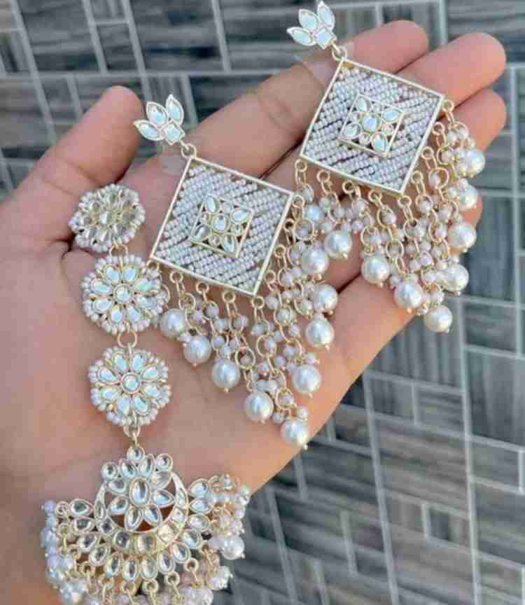 Flipkart Buy sonaleshvar New Stylish Earrings Set And Mangtiko For Women And Girls. Alloy Jhumki Earring Online at Best Prices in India