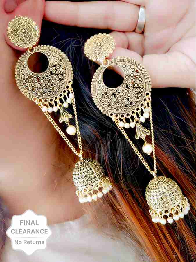 Hanging jhumka sale earrings online