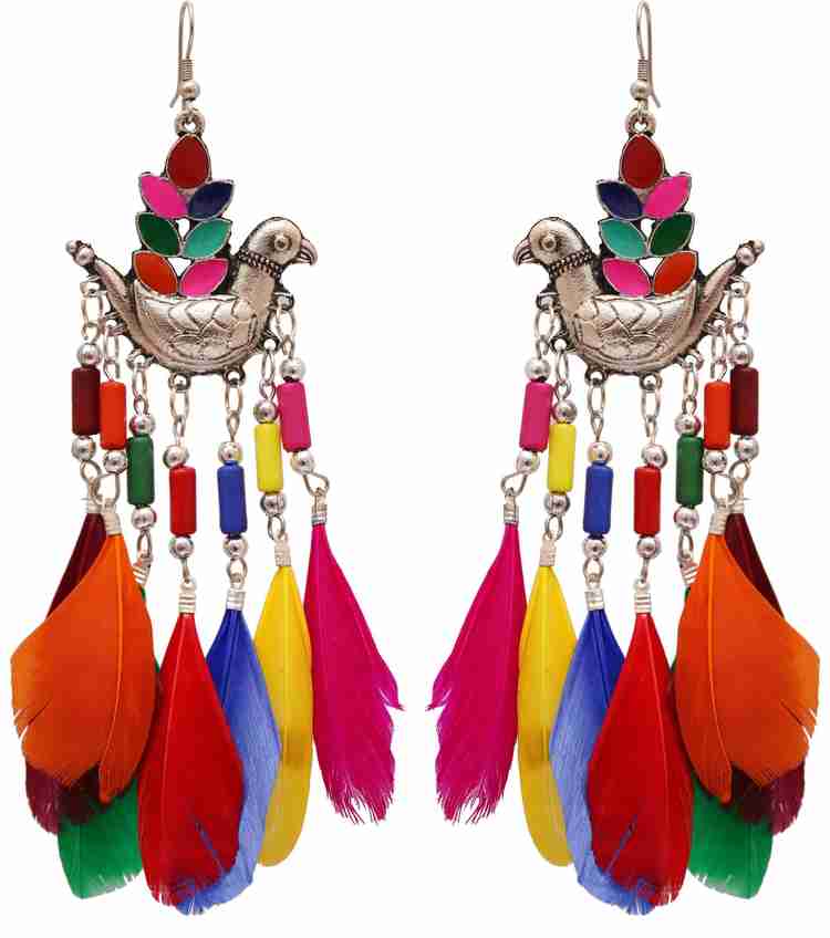 Feather earrings online flipkart on sale
