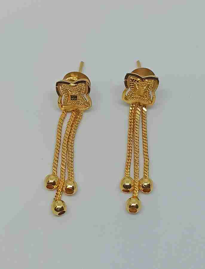 Flipkart Buy AVAYUKTAA 22k gold plated earring jtops sui dhaga drop earrings drop and dangle Brass Drops Danglers Online at Best Prices in India