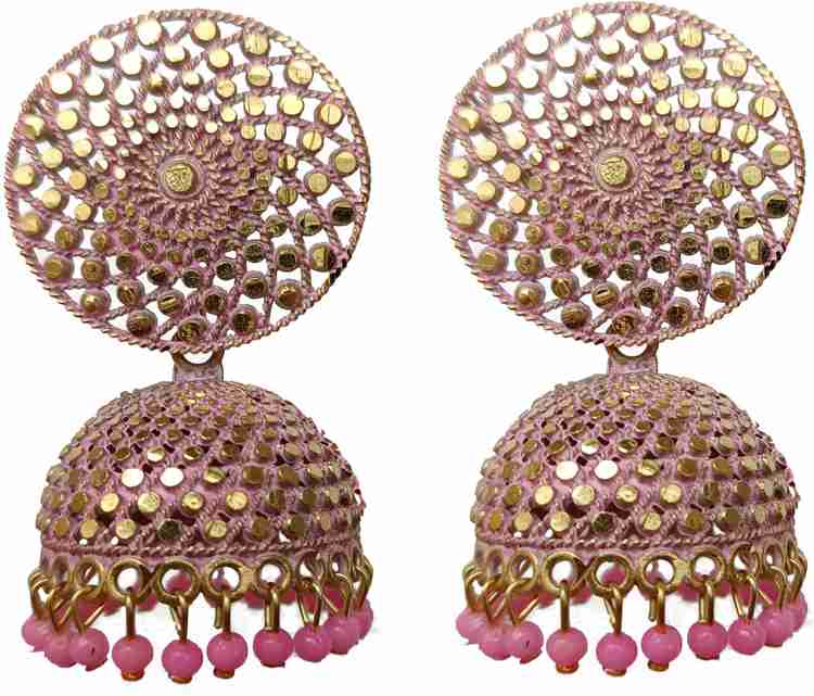 Flipkart Buy NICELIFE COLLECTIONS Designer golden Jhumka earrings for women Party Alloy Jhumki Earring Online at Best Prices in India