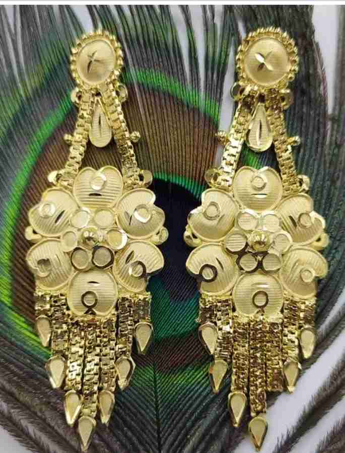Heavy earrings design gold sales