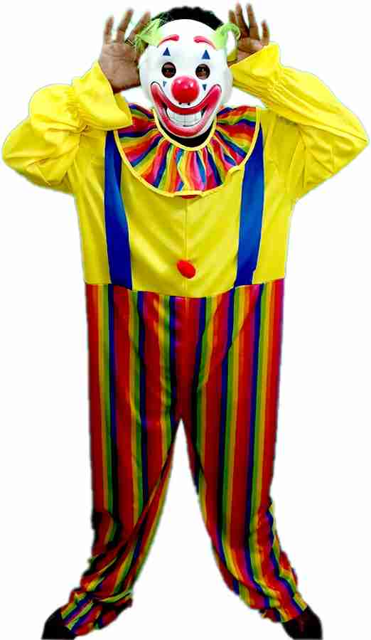 A SARKAR MAGIC WORLD JOKER COSTUME FREE SIZE ADULT CIRCUS