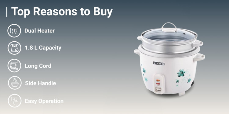 Usha Rc18gs2 Usha Rice Cooker Litre Usha Pressure Cooker Litre