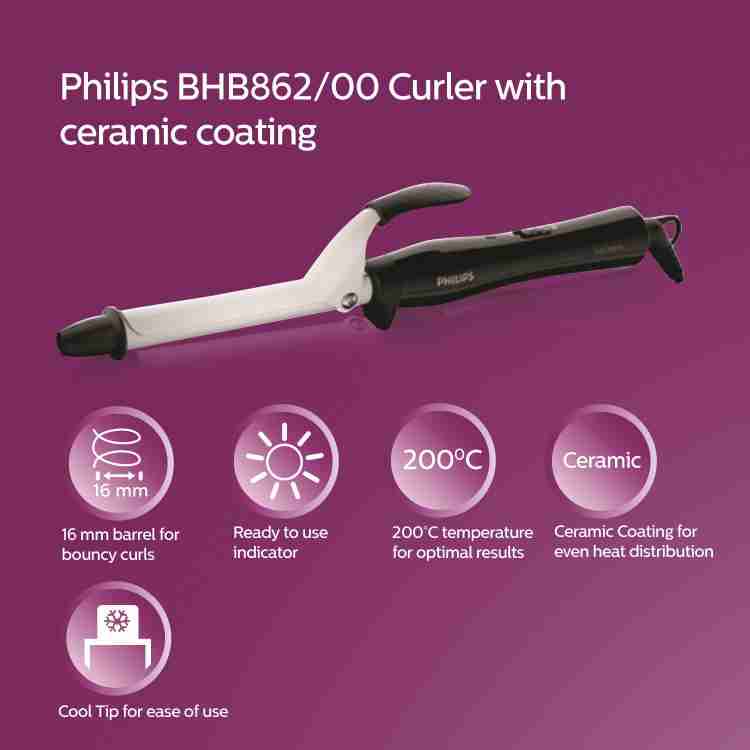 PHILIPS BHB862 Electric Hair Curler Price in India Buy PHILIPS BHB862 Electric Hair Curler online at Flipkart