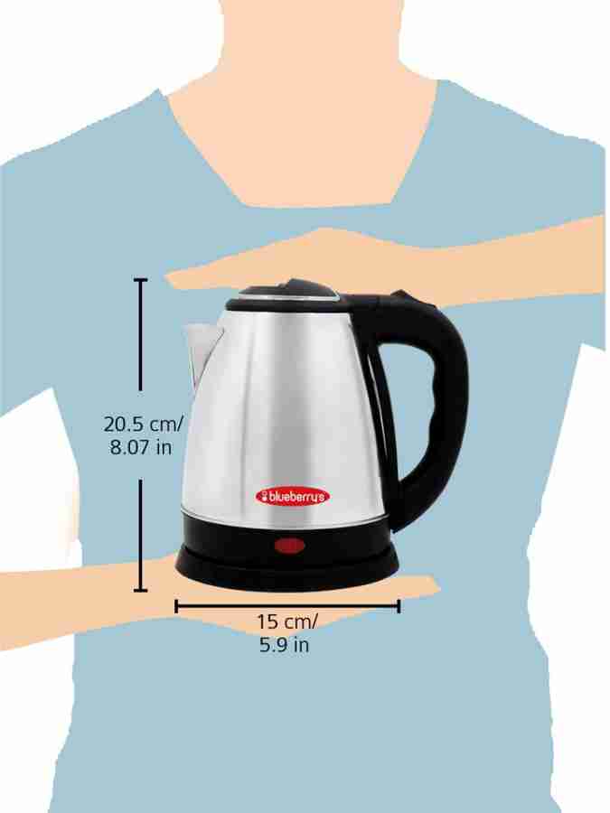 BlueBerry's 1.5L 1500W Stainless Steel Electric Kettle Auto Cut