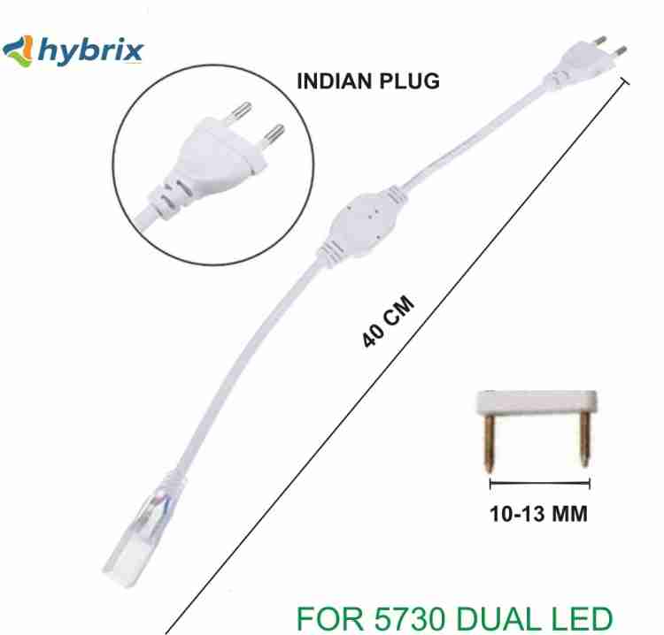 Hybrix Power Adapter Driver Only for SMD 5730 Rope Light, Cove Light, Strip  Light, 220v AC, Built-in Choke, Single adapter for Up to 100Mtr. LED Light  (PACK OF 2) Two Pin Plug