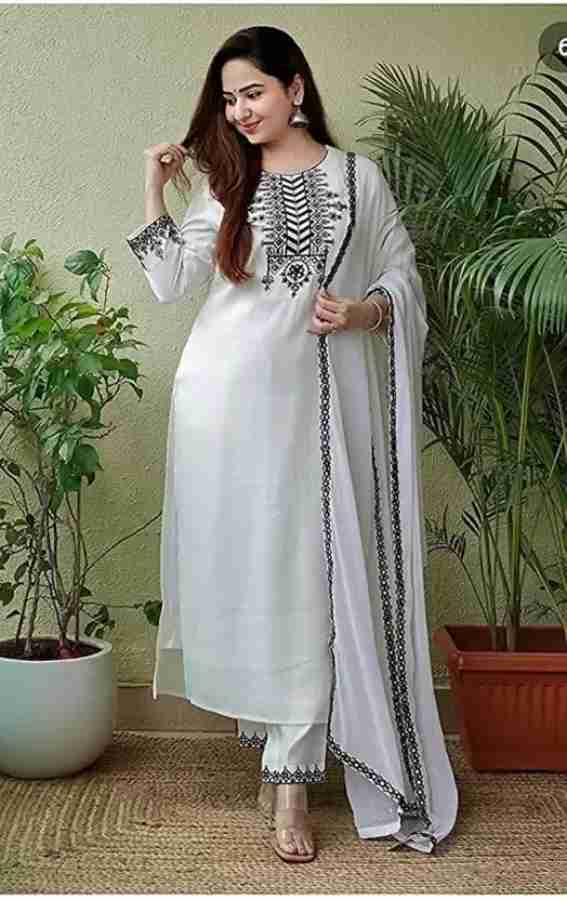 Plain white hotsell kurti flipkart