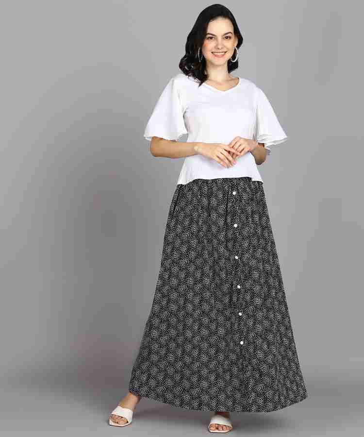 Flipkart crop top and long on sale skirt