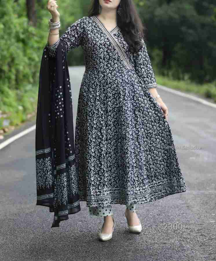 Cotton anarkali kurtis outlet on flipkart