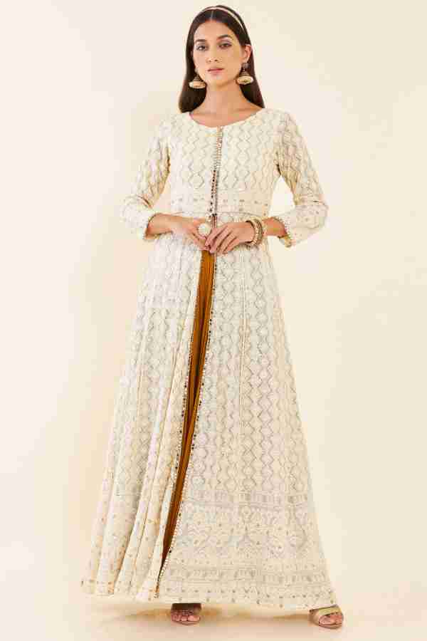 soch Women Anarkali Palazzo Dupatta Set Buy soch Women Anarkali