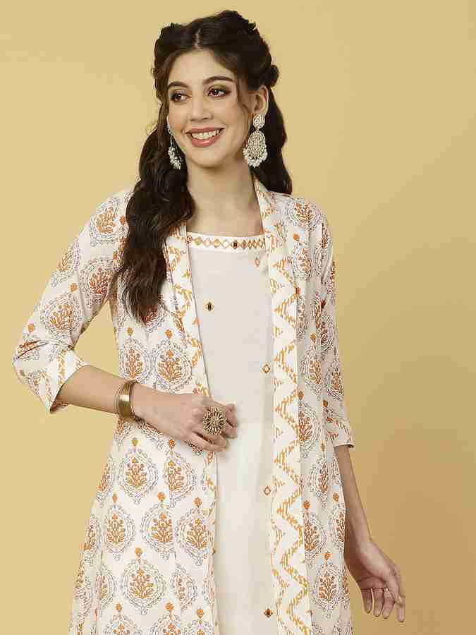 Jaipur Kurti Women Kurta Palazzo Ethnic Jacket Set Buy Jaipur Kurti Women Kurta Palazzo Ethnic Jacket Set Online at Best Prices in India Flipkart