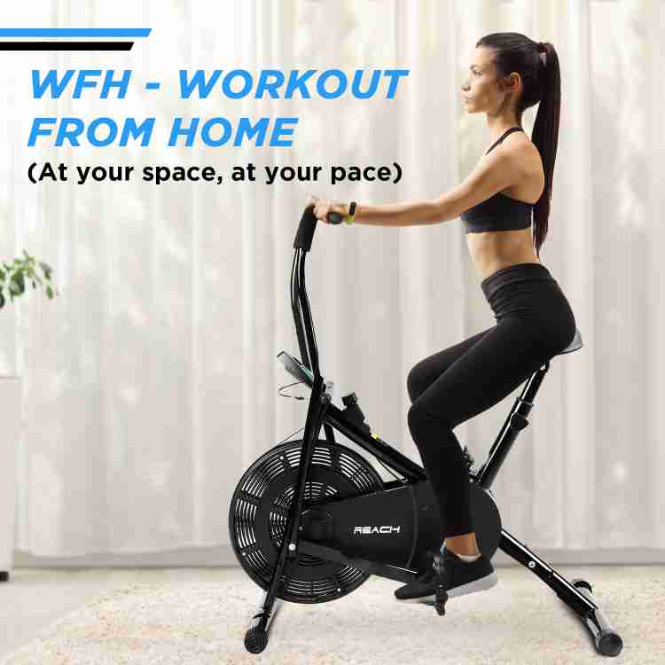 Exercise bike with movable handles on sale