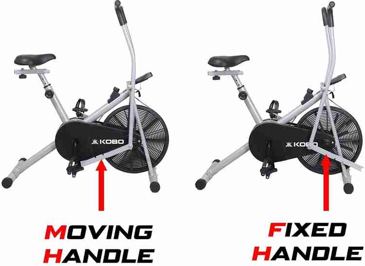 KOBO Dual Action Indoor Exercise Air Bike Cycle for Home Cardio Weight Loss Gym Workout Dual Action Stationary Exercise Bike Buy KOBO Dual Action Indoor Exercise Air Bike Cycle for Home Cardio