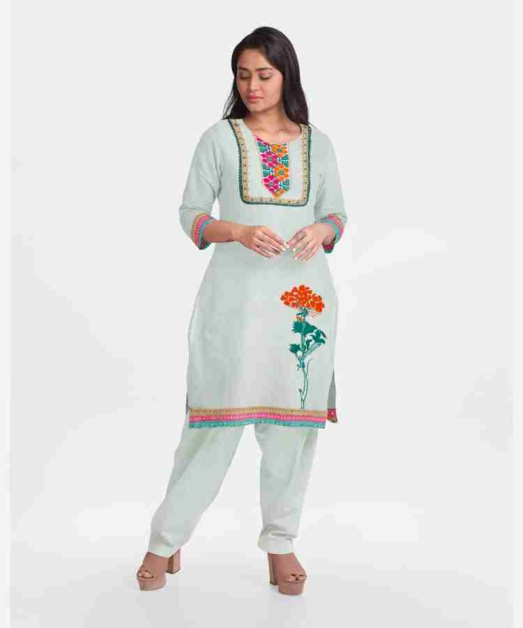 Hastkala Creations Pure Cotton Embroidered Suit Fabric Price in India Buy Hastkala Creations Pure Cotton Embroidered Suit Fabric online at Flipkart