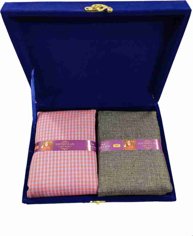 Grado Cotton Blend Checkered Shirt Trouser Fabric Price in India Buy Grado Cotton Blend Checkered Shirt Trouser Fabric online at Flipkart