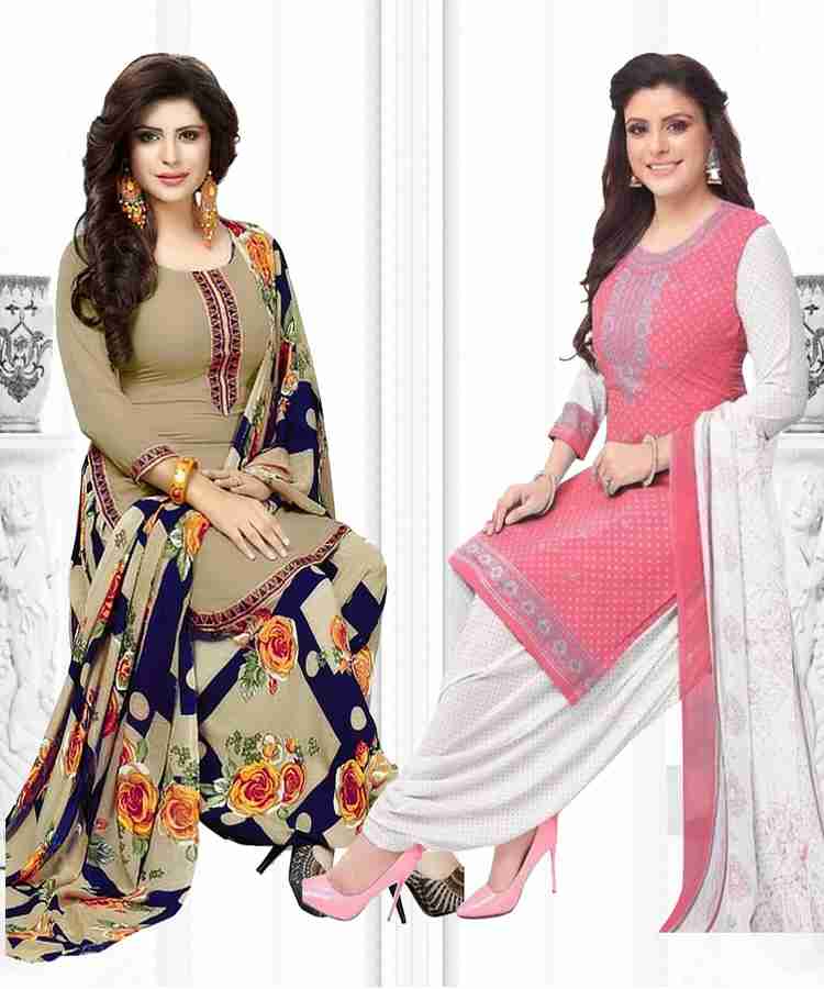 Priyashi Crepe Printed Salwar Suit Material Price in India Buy Priyashi Crepe Printed Salwar Suit Material online at Flipkart