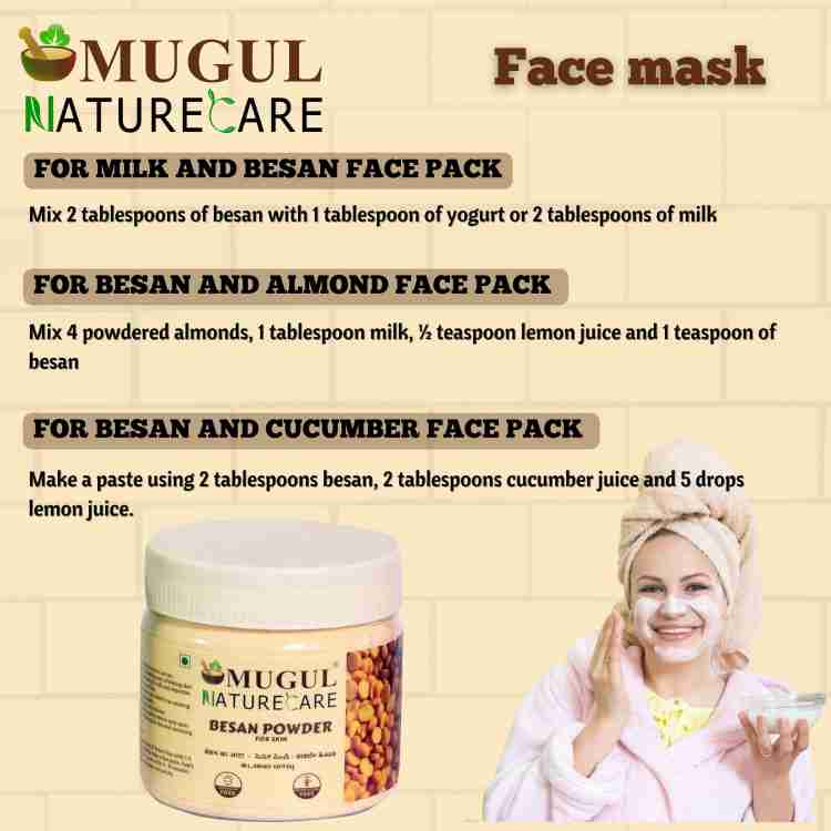 Besan Powder Face Pack Glowing Skin Skin whitening