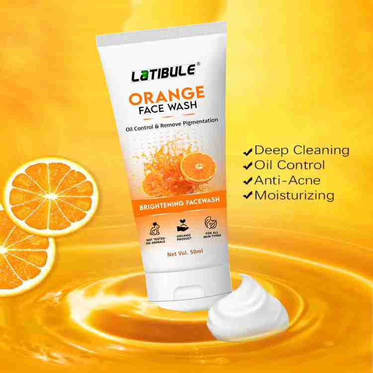 Latibule Orange Facewash For Skin Brightening Lightening