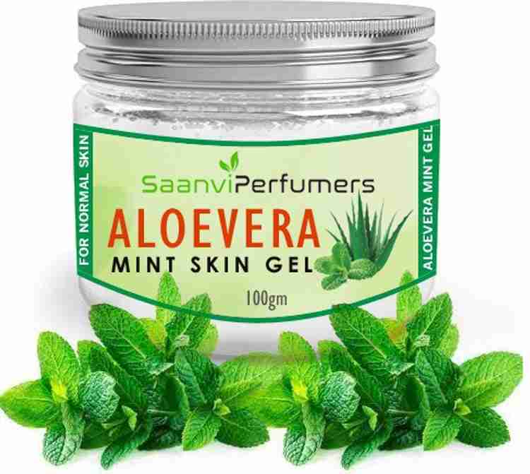 Saanvi perfumers Nourishing and Moisturizing Pure Aloe Vera Mint Gel for Face Skin Hairs Price in India Buy Saanvi perfumers Nourishing and Moisturizing Pure Aloe Vera Mint Gel for Face Skin