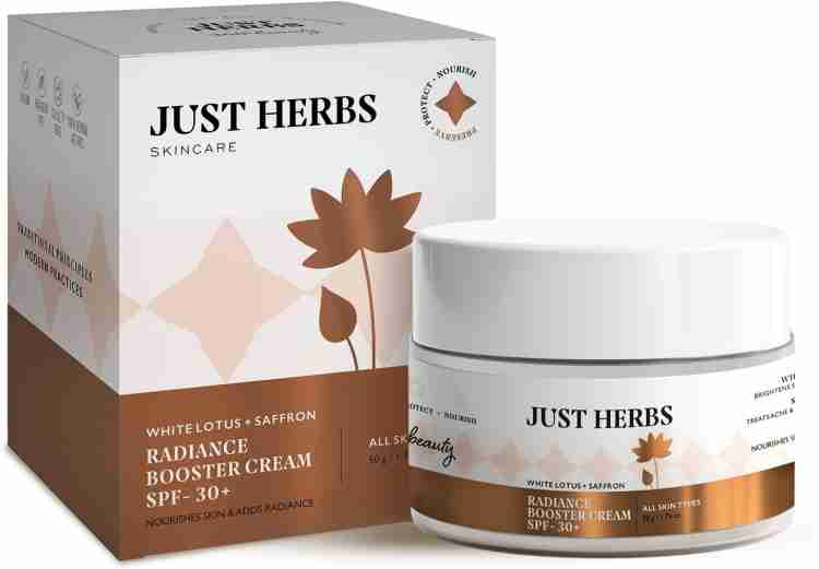 Just Herbs Skin Whitening Face Cream With Spf 30 White Lotus