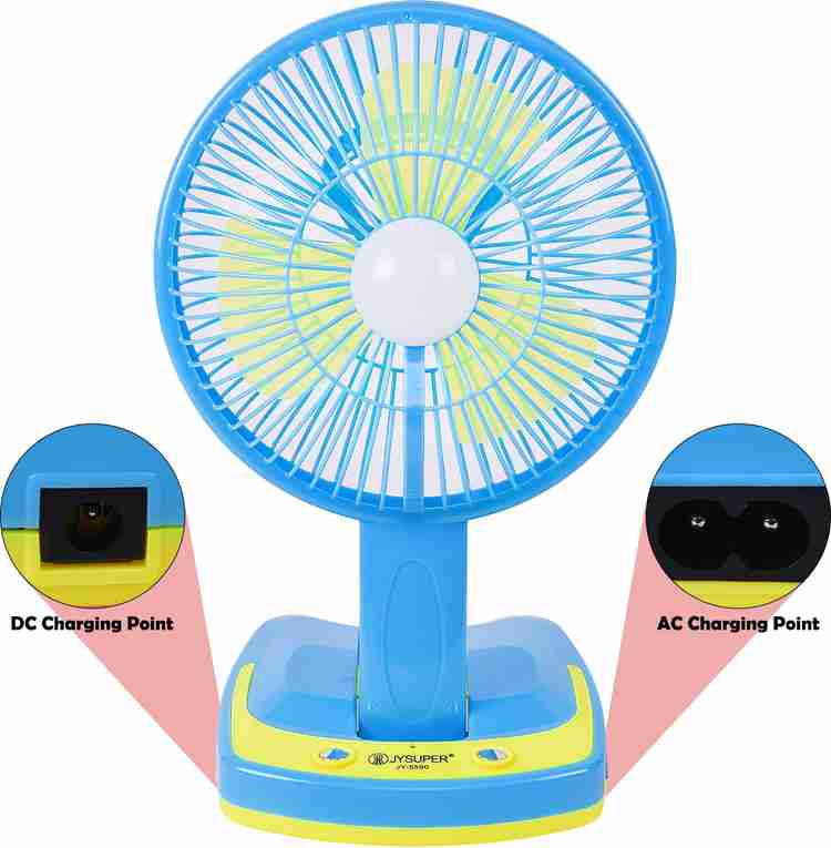 Jy super 5590 powerful sale rechargeable fan