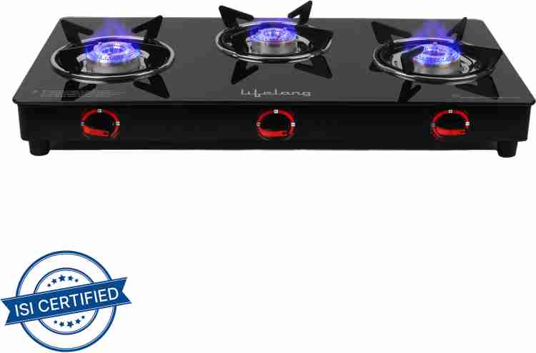 Lifelong LLGS23 Glass Manual Gas Stove Price in India Buy Lifelong LLGS23 Glass Manual Gas Stove online at Flipkart